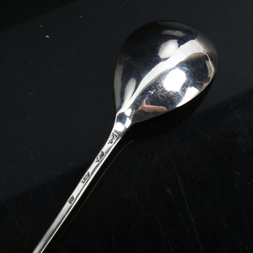 311 - A George II silver seal-top spoon, indistinct maker's marks, hallmarks London 1749, length 19cm, 1.9... 