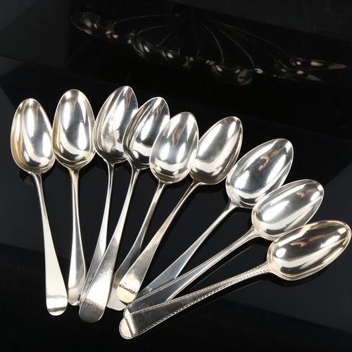 340 - Various Antique silver spoons, including Scottish and George III, 18.2oz total