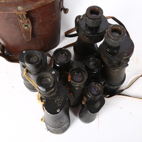 66 - Various Vintage binoculars, including Ross Sternite, Carl Zeiss 8x30 etc