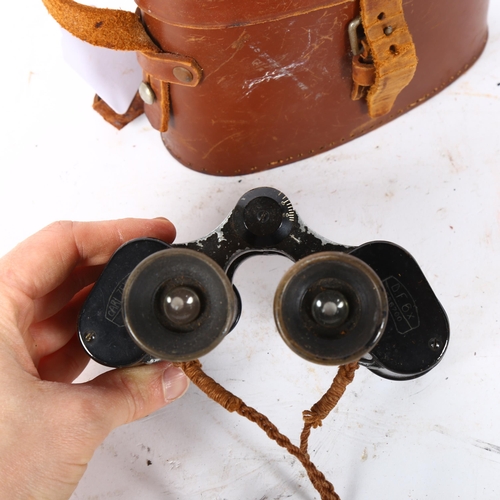 67 - A pair of Carl Zeiss Jena 6x binoculars, serial no. 556700, in leather case