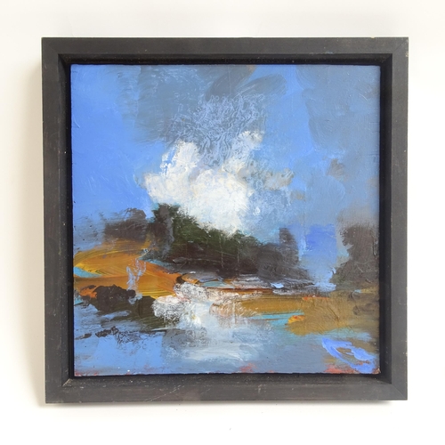 1812 - Alan Rankle, oil on board, untitled abstract, 30cm x 30cm, framed