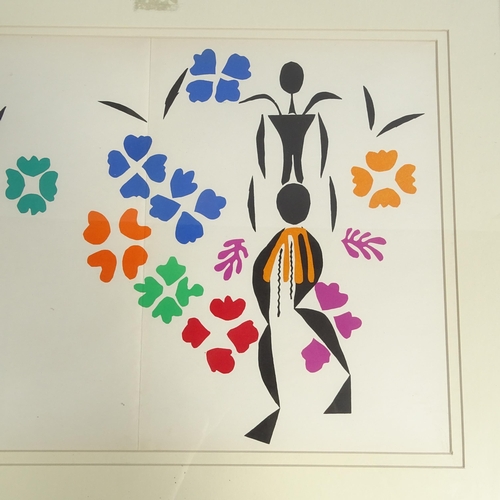 1814 - Henri Matisse, lithograph cut-out, 1958, based on Josephine Baker, issued by Verve, 34cm x 44cm, fra... 