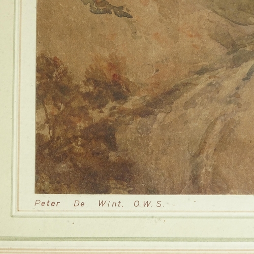 1839 - Peter De Wint OWS (1784 - 1849), watercolour, from the dell to the mill, 10