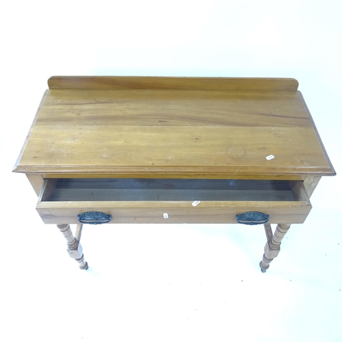 2129 - A modern pine dressing table, with single frieze drawers on turned legs, W93cm, H78cm, D39cm