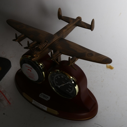 470 - A wooden model plane on stand, 