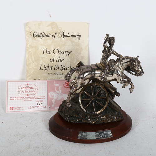 472 - Royal Hampshire Charge Of The Light Brigade figure, by Richard Hanley, with certificate, height 20cm... 