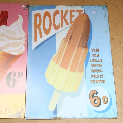 501 - 2 reproduction tin ice cream signs