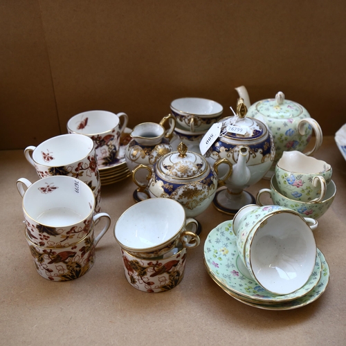 580 - Foley Tea For Two set, Coalport cups and saucers, and Noritake teaware