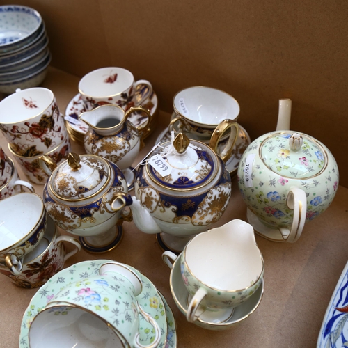 580 - Foley Tea For Two set, Coalport cups and saucers, and Noritake teaware