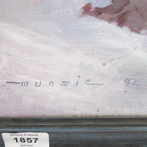 1857 - William Munsie, oil on canvas, mountain goat, 1992, 60cm x 45cm, framed