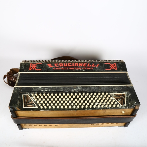 244 - S Crucianelli, an Italian piano accordion, cased