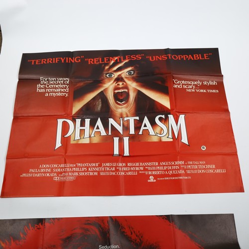 1841 - 2 British Quad horror film posters, Phantasm II starring Sigourney Weaver and The Unholy, 30 x 40