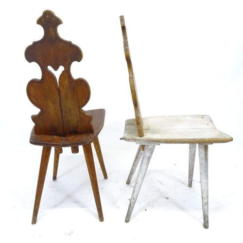 2532 - A pair of 1920s Tyrolean hall chairs