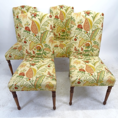 2579 - A set of 4 mid-century upholstered dining chairs