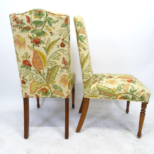 2579 - A set of 4 mid-century upholstered dining chairs