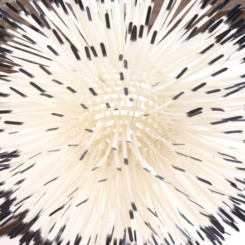 440 - A retro ceiling light fitting with plastic porcupine style quill design, diameter 40cm