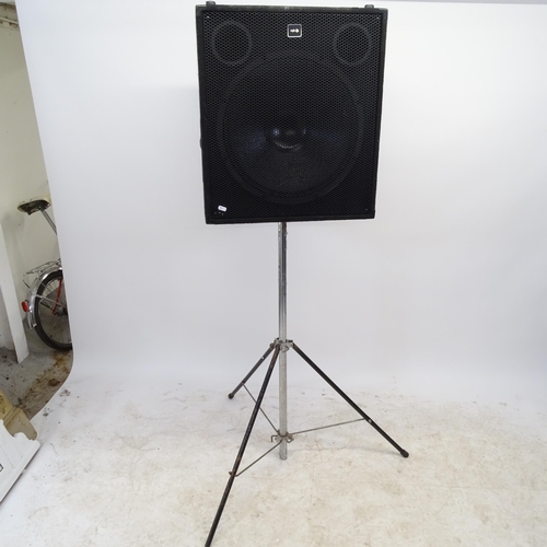 2637 - A QTX speaker on stand, item ref. 170.755UK, W56cm, H65cm, D44cm