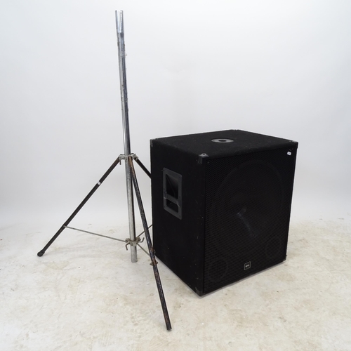 2637 - A QTX speaker on stand, item ref. 170.755UK, W56cm, H65cm, D44cm