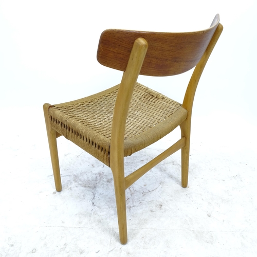 2643 - A mid-century Danish Hans Wegner, CH23 chair in teak and beech