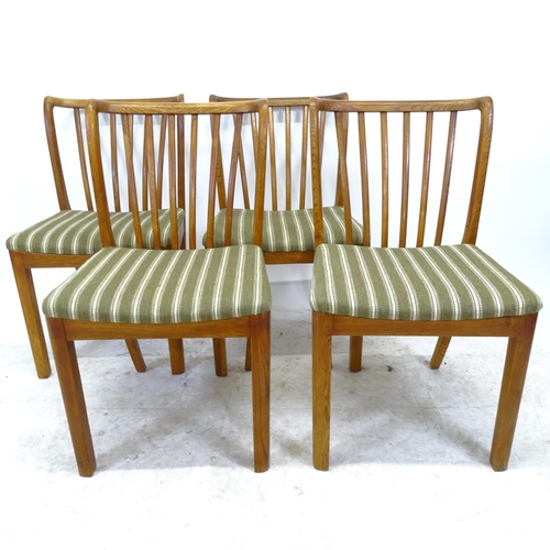 2645 - A set of 4 mid-century Danish Slagelse Mobler chairs, in oak, with maker's marks