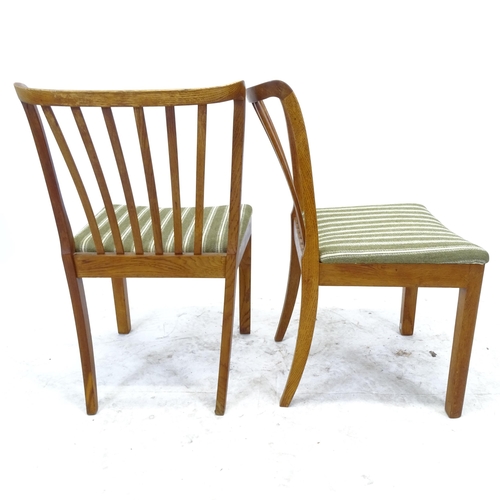 2645 - A set of 4 mid-century Danish Slagelse Mobler chairs, in oak, with maker's marks