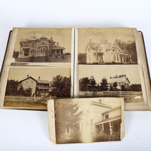 104 - 19th century photograph album of American homes and stockyards in Iowa and other States