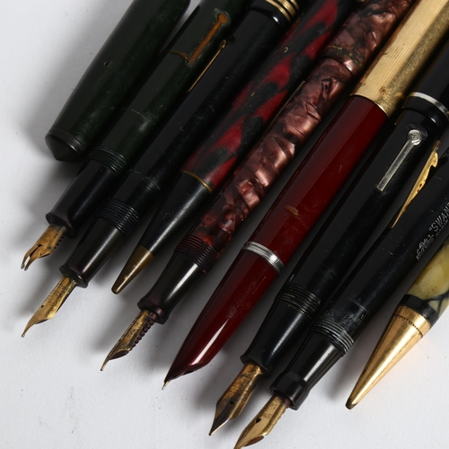 128 - Various pens, including Conway Stewart, Parker etc