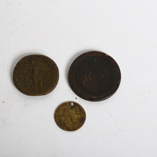 169 - 3 replica coins, including Cartwheel penny and Roman