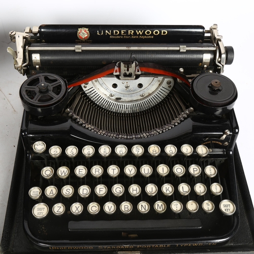 286 - A Underwood Standard portable typewriter, a 4 bank model, serial no. 450731, and an Imperial typewri... 