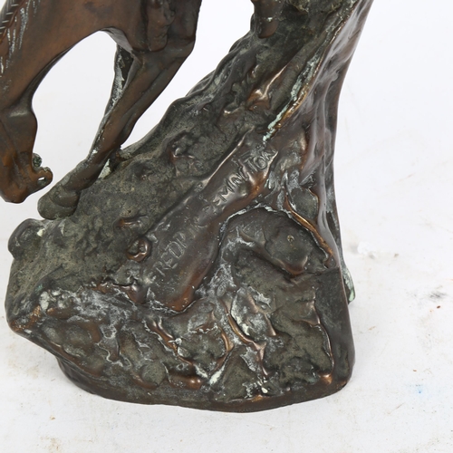 305 - After Frederick Remington, a cast and patinated bronze 