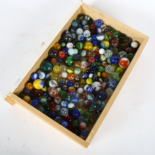 357 - A collection of various marbles