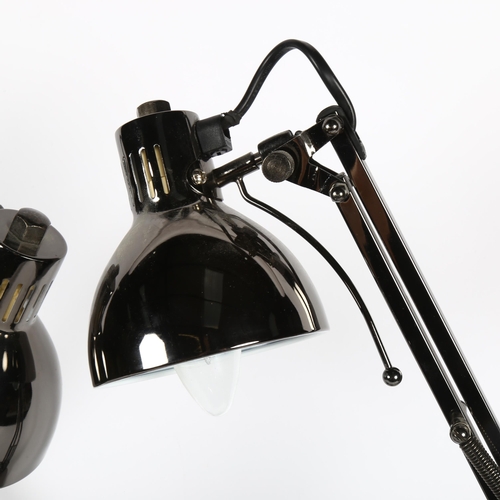 362 - A pair of modern black chromed desk lamps