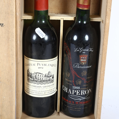 400 - 1972 Chateau Puyblanquet St Emilion Grand Cru, and a bottle of 1988 Bordeaux