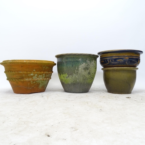 2713 - 12 various garden pots, largest D45cm, H28cm