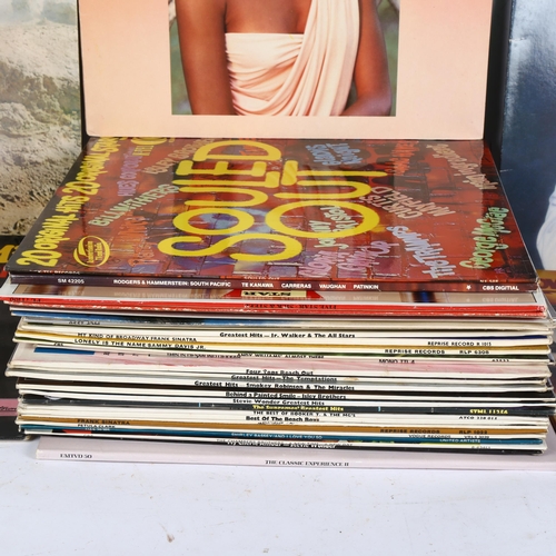 725 - A collection of LPs, to include Temptations, Smokey Robinson, and David Bowie