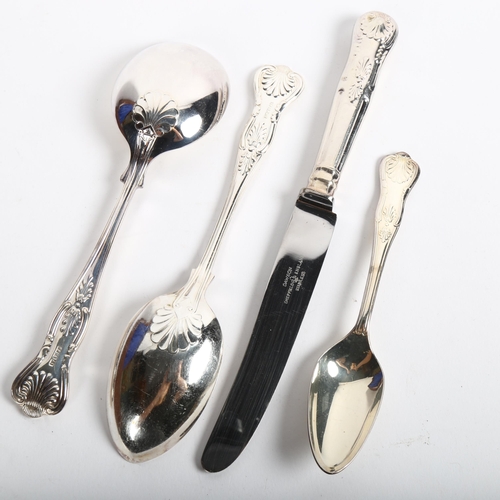 805 - An early 20th century silver plated canteen of cutlery for 6 people, in King's pattern (52 pieces)