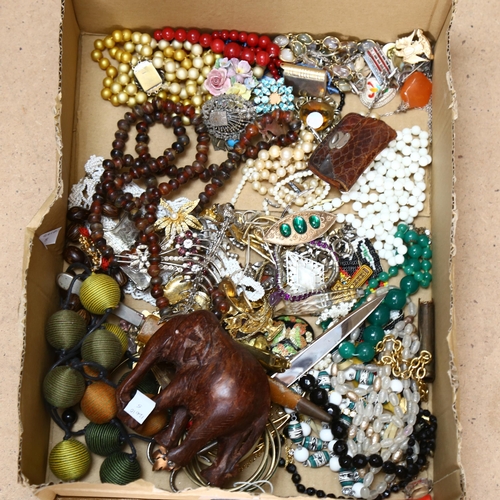 839 - Various costume jewellery, bangles, necklaces etc (boxful)