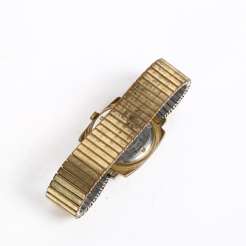 871 - ROMA - a Vintage Roma Executive Autodate gold plated wristwatch