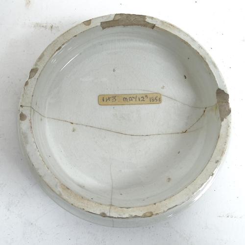 403 - Victorian Pratt Ware polychrome pot lids, and others