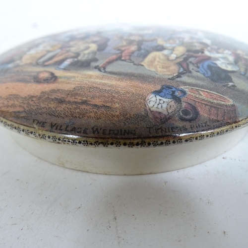 403 - Victorian Pratt Ware polychrome pot lids, and others