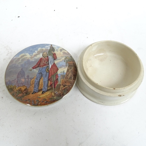 403 - Victorian Pratt Ware polychrome pot lids, and others