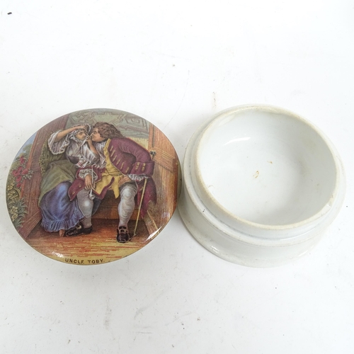 403 - Victorian Pratt Ware polychrome pot lids, and others