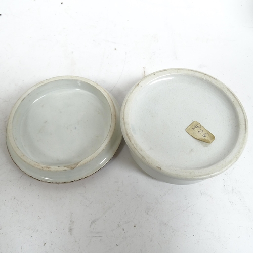 403 - Victorian Pratt Ware polychrome pot lids, and others