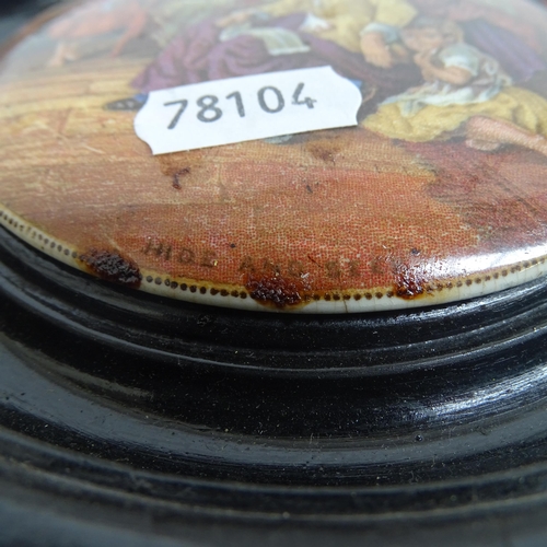 403 - Victorian Pratt Ware polychrome pot lids, and others