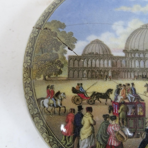 403 - Victorian Pratt Ware polychrome pot lids, and others