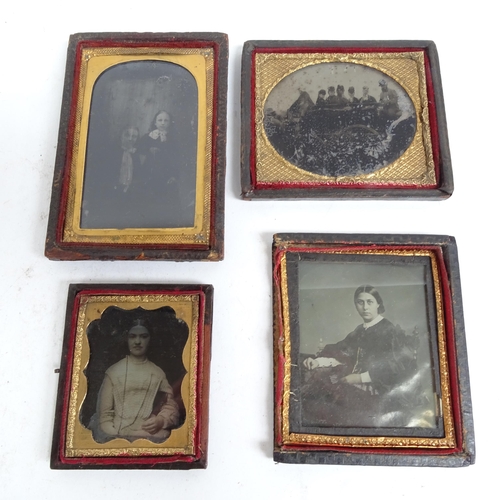 159 - A quantity of Antique daguerrotype and tintype photographs and portraits