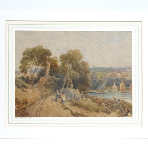 1839 - Peter De Wint OWS (1784 - 1849), watercolour, from the dell to the mill, 10