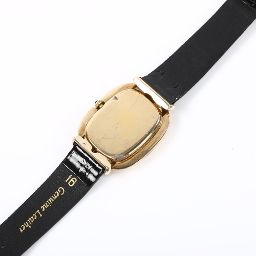 6 - OMEGA - a gold plated De Ville mechanical wristwatch, ref. 1031VE, circa 1972, white enamel dial wit... 