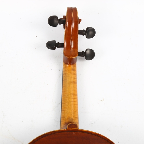 1084 - Leif Karlsson violin, back length 355mm, in Hill & Son case