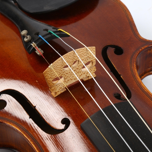 1084 - Leif Karlsson violin, back length 355mm, in Hill & Son case